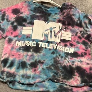 tie dye MTV tee
